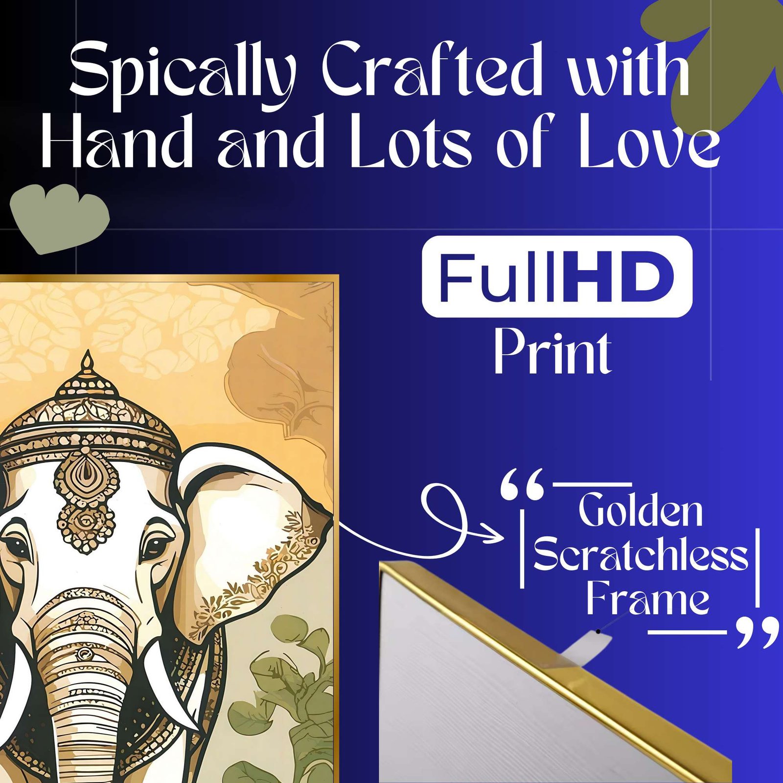 Set of Six Wall Paintings for Wall Dacoration Golden Framed Wall Paintings for Living Room & Bedroom Wall Art for Home Decoration & Office Wall Décor (17x13 inch CH-GD6-8) - Image 4